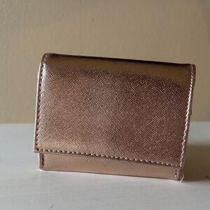 Elegant Rose Gold Women's Card & ID Wallet